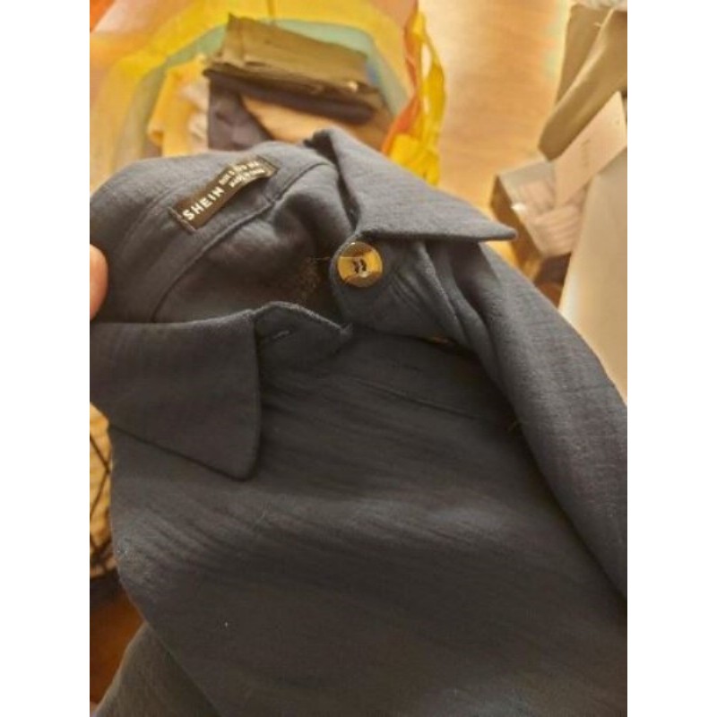 Robe bleu en lin taille Unique 