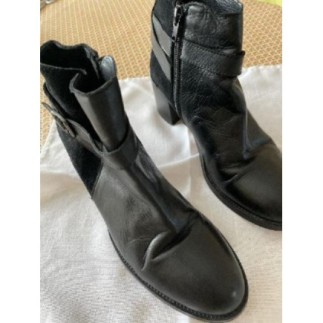 Boots cuir/daim T36
