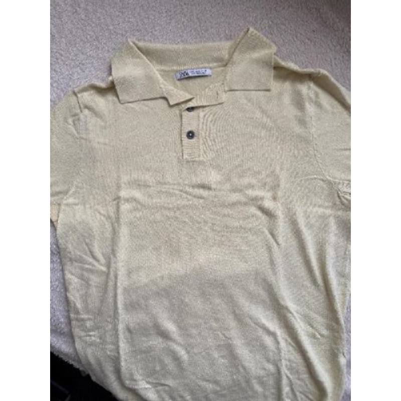 Polo Zara jaune taille S 