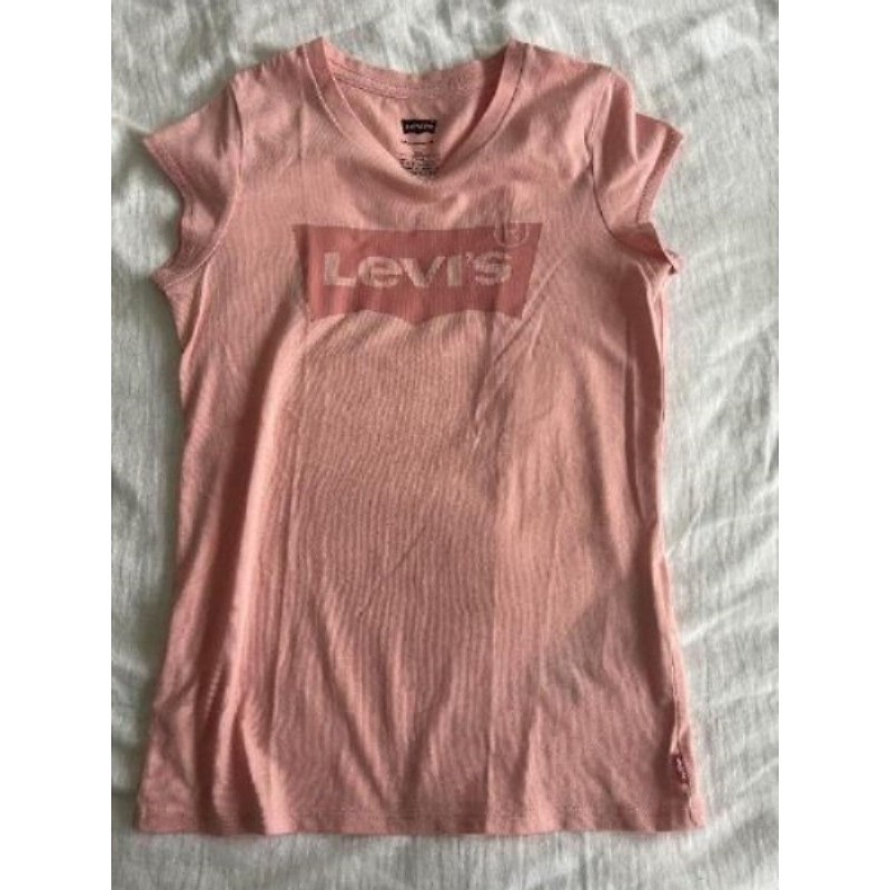Tee shirt Lévis rose saumon fille 10 ans 