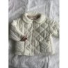 Manteau léger blanc bébé 9-12 mois intérieur fleurs 