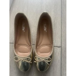 Chaussures ballerines doré...