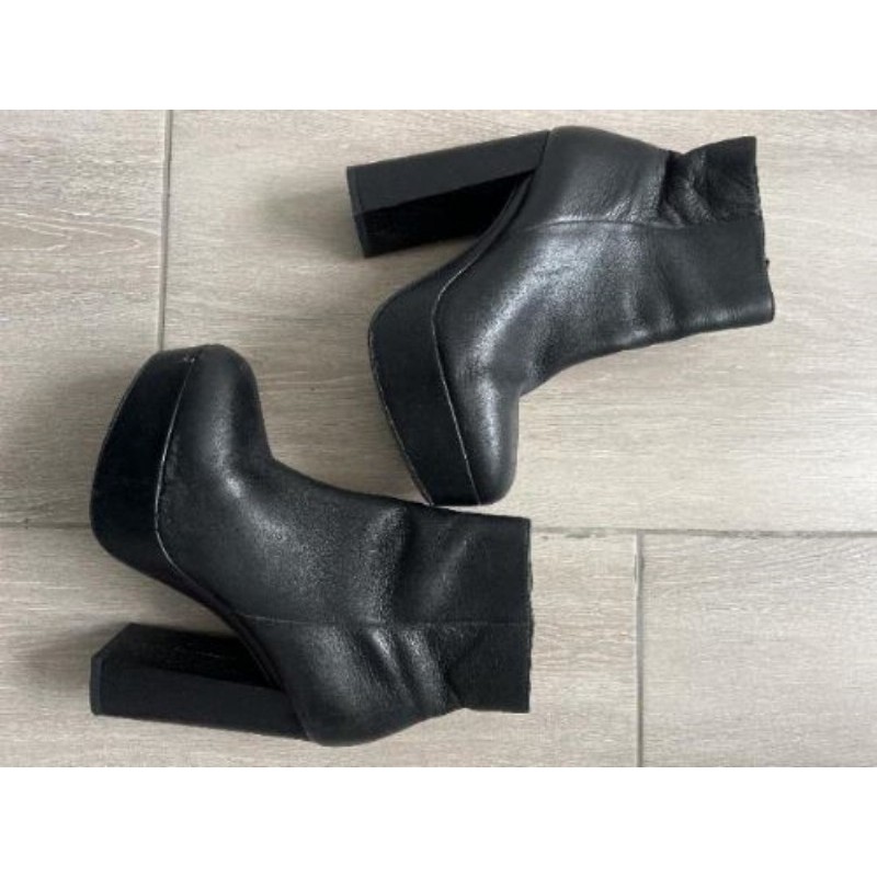 Bottines à talons San Marina en cuir véritable hauts talons et plate-forme 