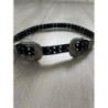 Ceinture noir taille haute avec grosse boucle argent et rivets argentés taille 36