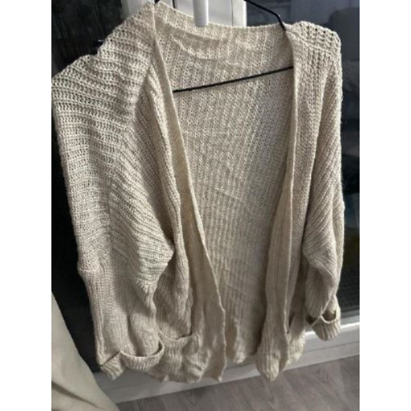Veste en laine beige taille unique 
