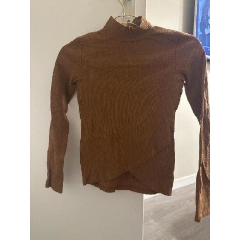Col roulé marron bershka S