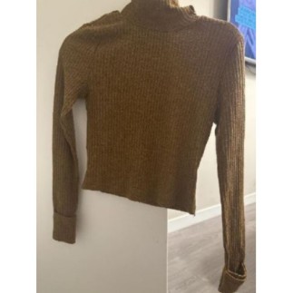 Col roulé marron taille S