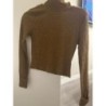 Col roulé marron taille S