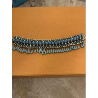 Collier bleue et dorer 