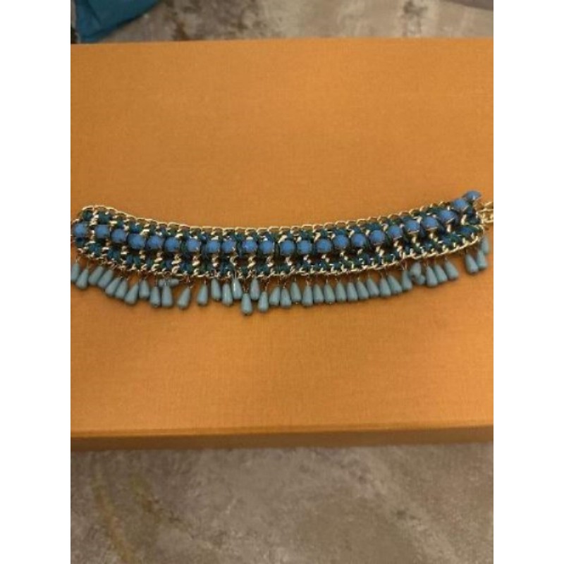 Collier bleue et dorer 