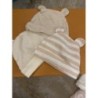 Lot de 3 bonnet beige 