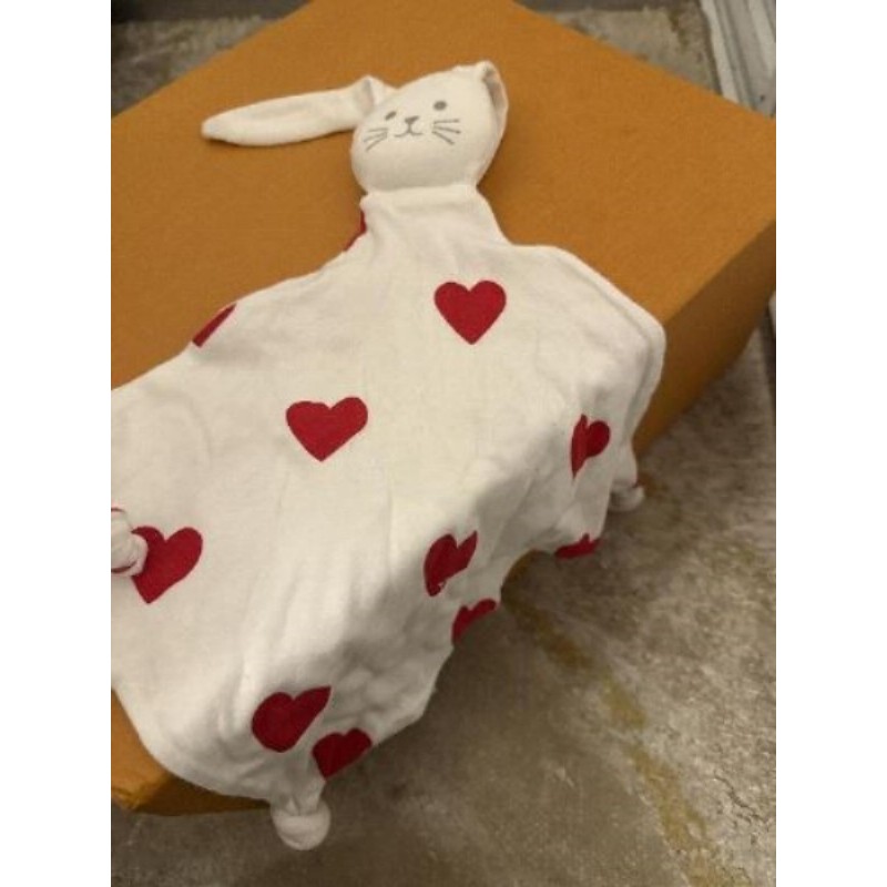Doudou petit bateau blanc à cœur rouge 