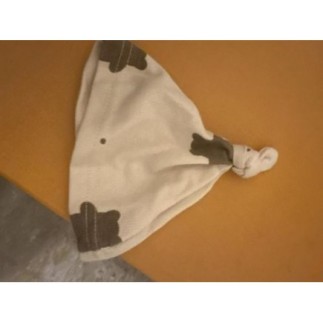 Bonnet beige nounours 