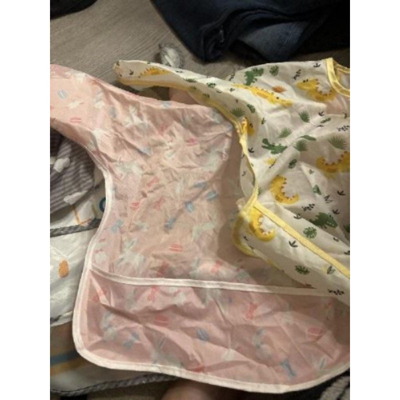 Lot de 3 tablier enfants rose, gris et jaune 