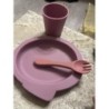 Lot assiette verre couver violet 