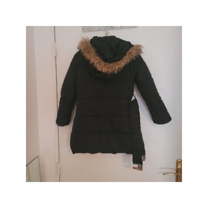 MANTEAU NOIR LONG 8ANS