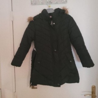 MANTEAU NOIR LONG 8ANS