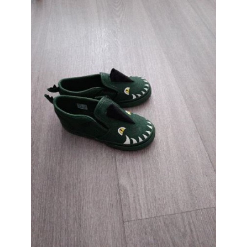 Vans enfant taille 26.5 verte cuir