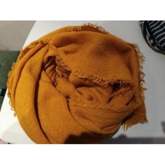 Echarpe laine jaune curry