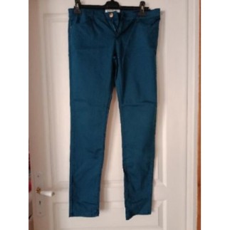 Pantalon slim Bleu pétrôle...