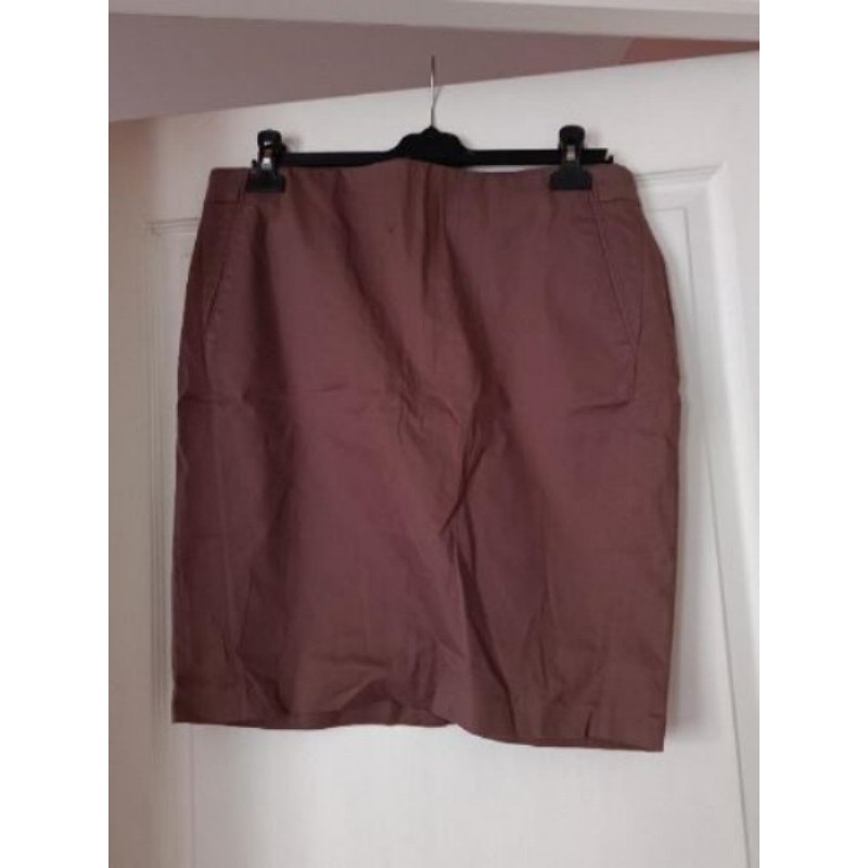 Jupe droite marron - 3 suisses - T44
