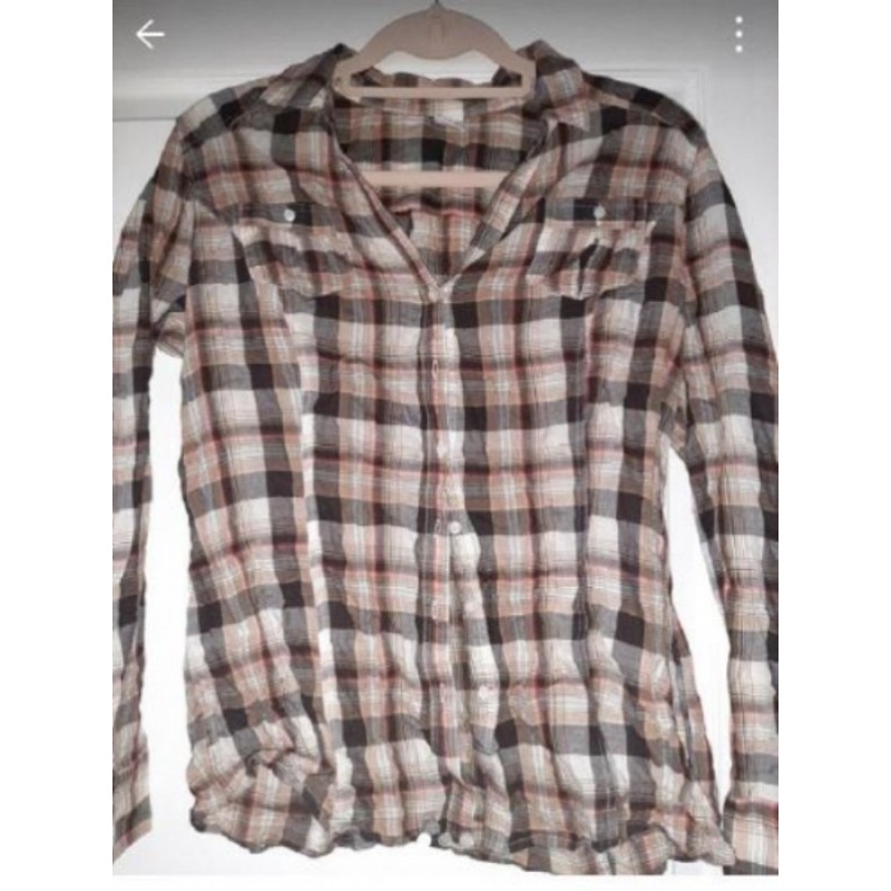 Chemise à carreaux marron/beige - T46