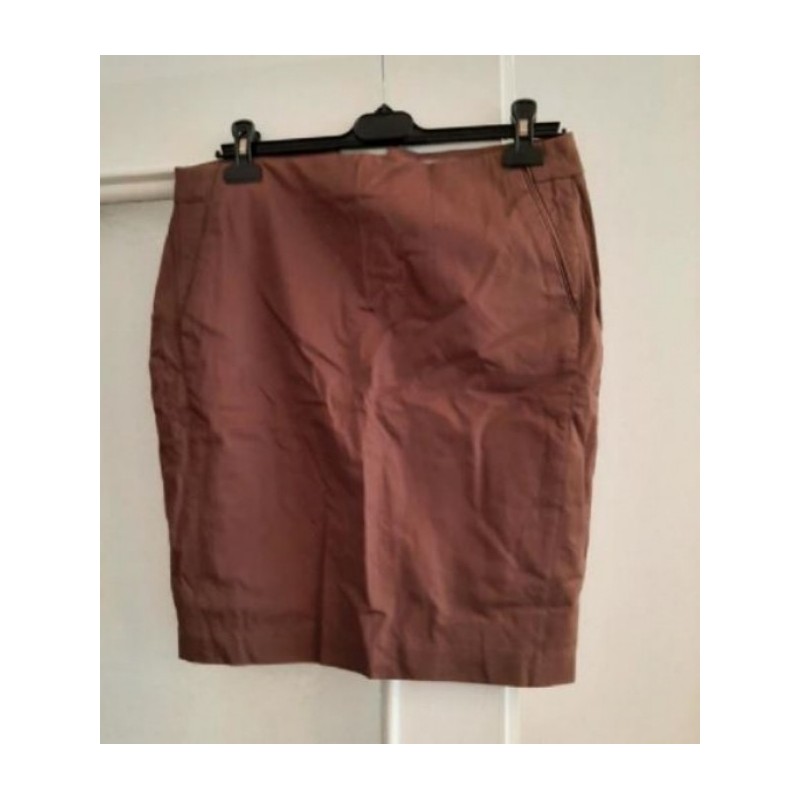 Jupe droite marron clair - T40