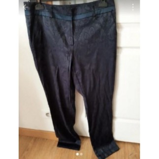 Pantalon structuré bleu...