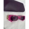 Lunettes de soleil Balenciaga Rose Fushia logo doré 