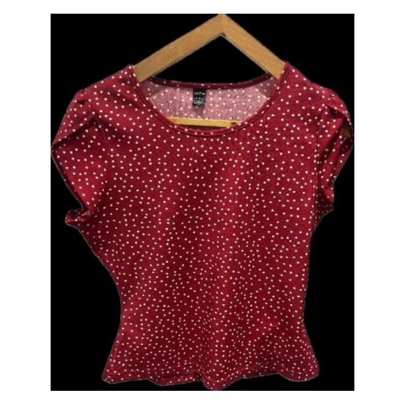 T-shirt rouge et blanc SHEIN taille L