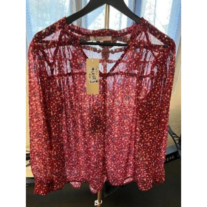 TUNIQUE ROUGE IMPRIMÉE NEUVE TAILLE M