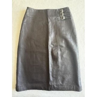 Jupe en cuir d’agneau -...