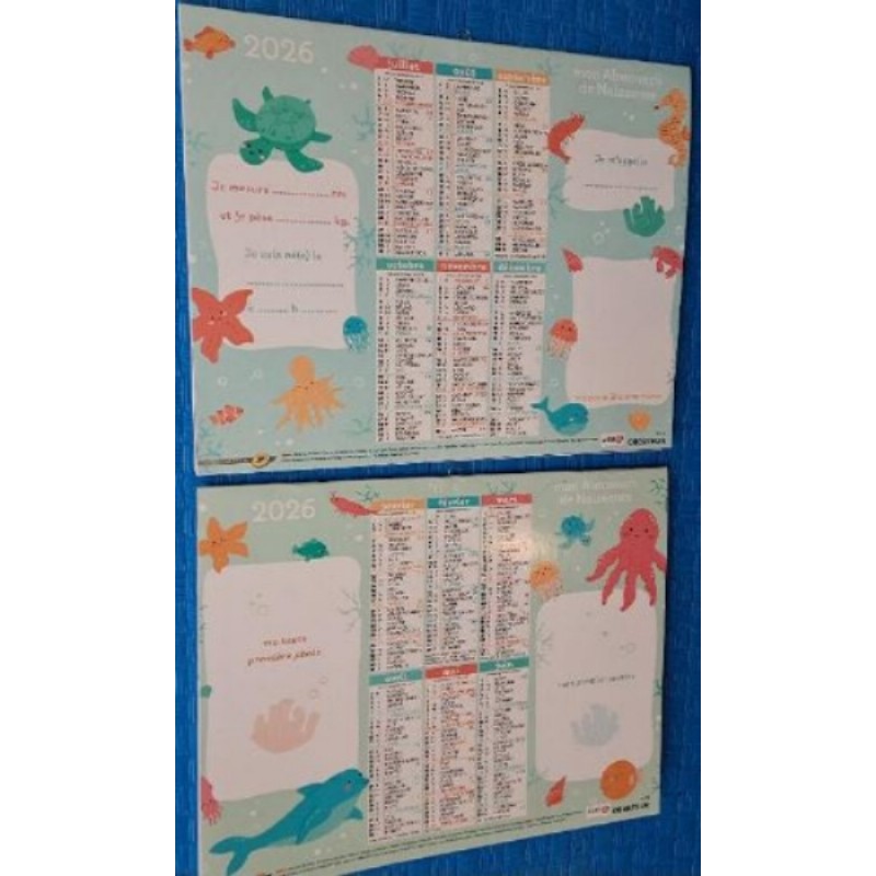 Calendrier de Naissance La Poste 2026 