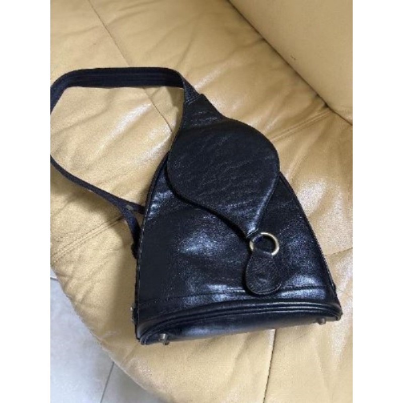 Sac à dos en cuir noir