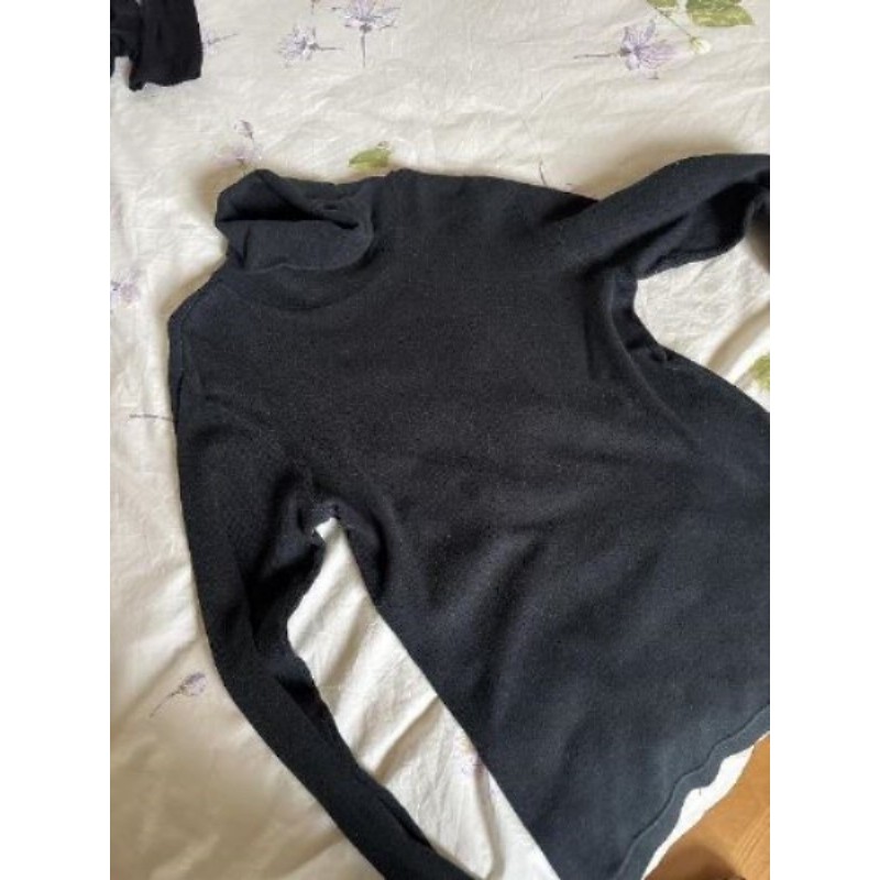 TEE shirt T2 coton col roulé noir