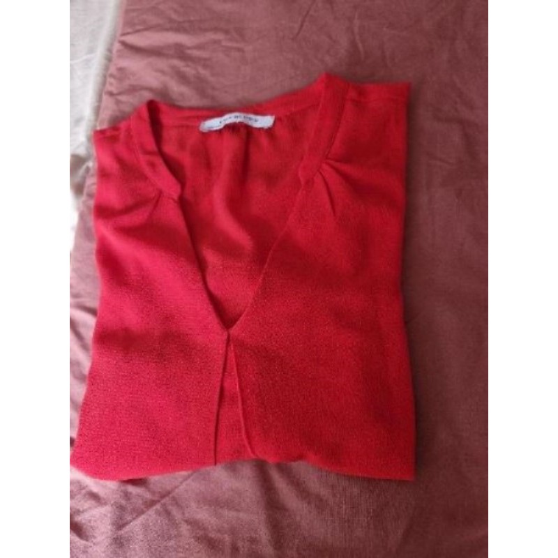 HAUT EMA BLUES COL.ORANGE -T.42