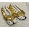 Chaussons paillettes dorées T36/37