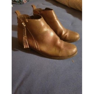 Bottines femme doré...