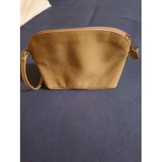 Petit sac à main cuir beige