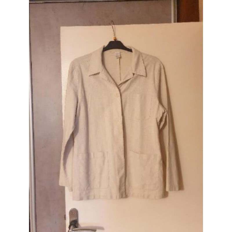 Veste en coton beige taille 44