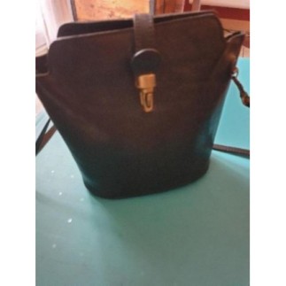 Petit sac seau cuir noir
