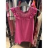 Haut rose dentelle taille 14 ans 