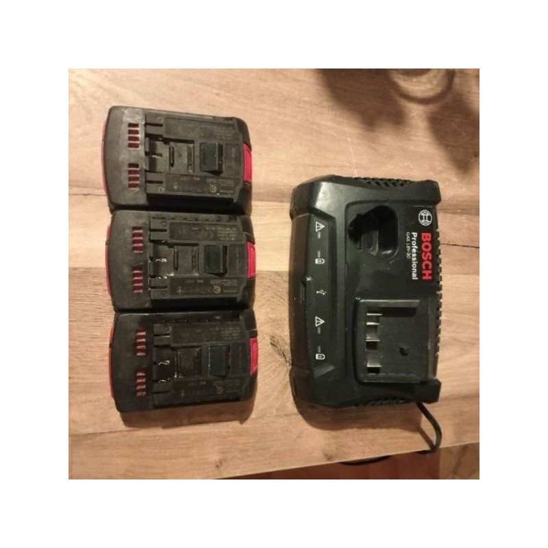 Trois batteries et double chargeur Bosch