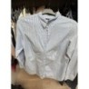 Chemisier Kiabi rayé bleu clair T44 (taille petit) correspond à du M
