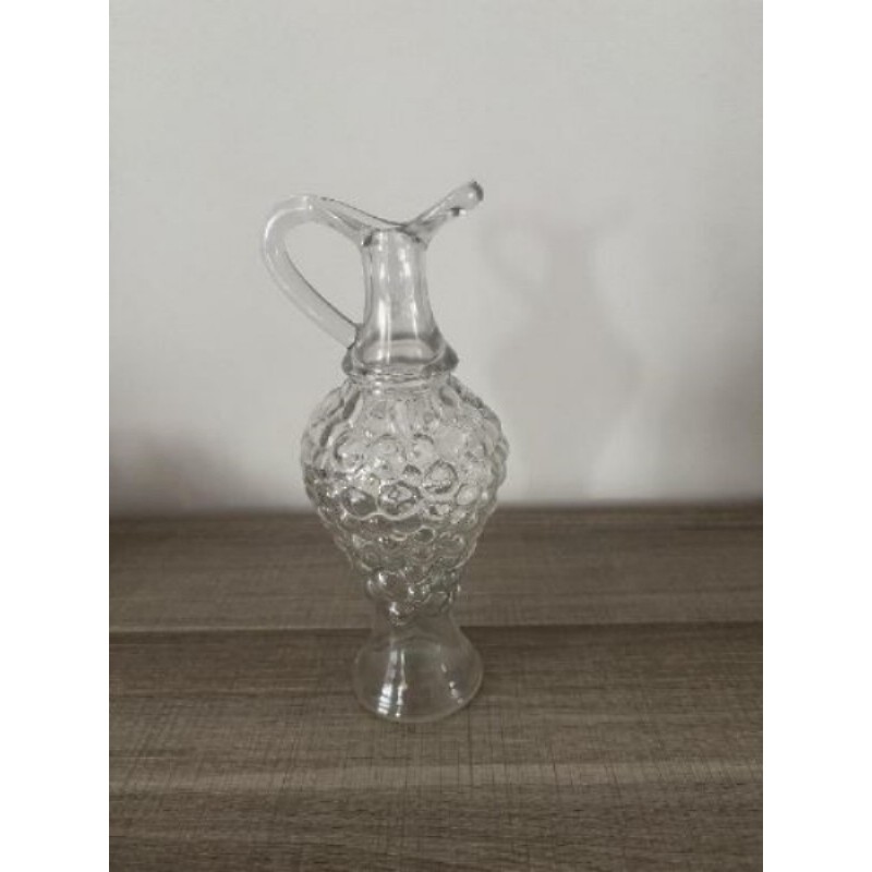 Carafe aiguière en verre motif raisin 
