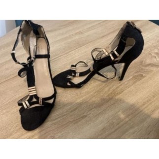 Escarpin femme noir/doré 40