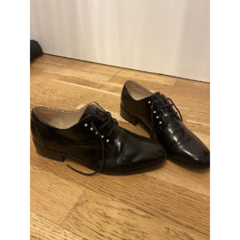 Mocassin femme vernis et perles blanches La Redoute 41