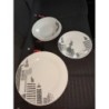 Lot de 12 assiettes New York Building (4 plates 4 creuses 4 desserts)