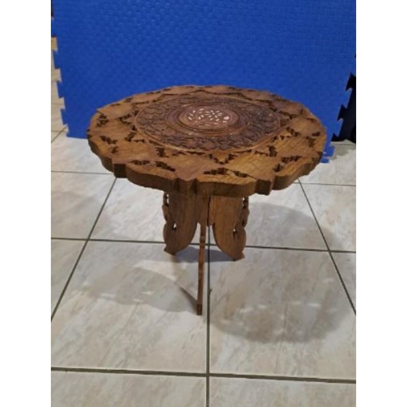 Presentoir / Porte Plantes Fleurs en Bois Sculpté 