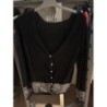 Gilet noir et paillettes grises taille 40-42